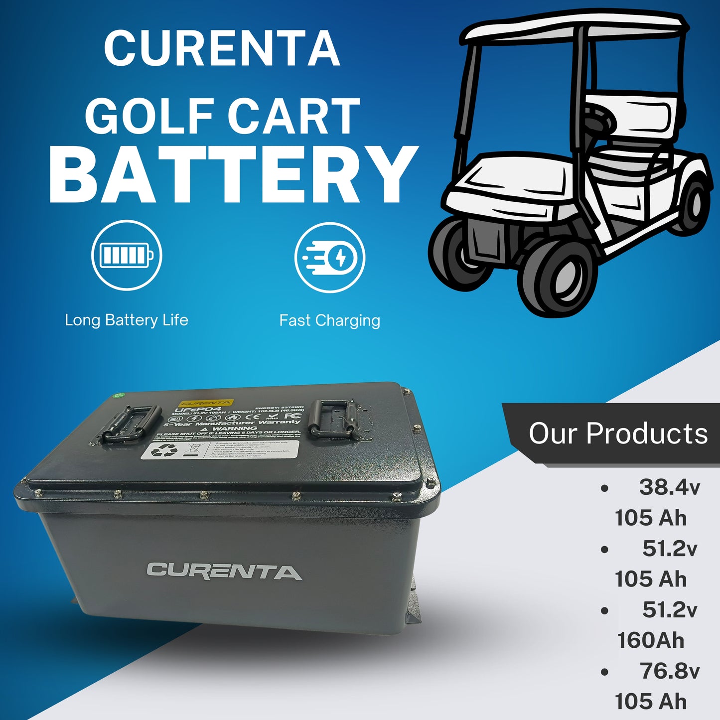 Curenta Golf Cart Battery