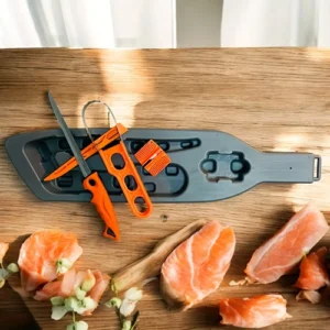 Fish knife large cutting board set 4