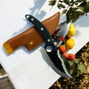 Spard wooden handle round-hole knife